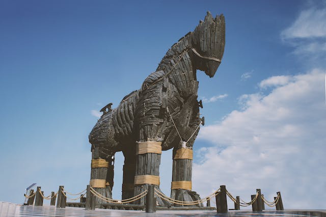 Malware that is disguised as a common program is referred to as Trojan horses